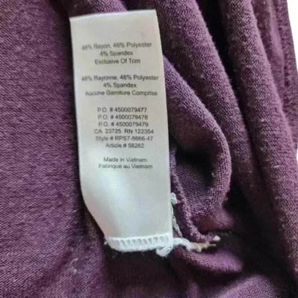 Aritzia Wilfred Free Gail Dress Long-sleeve V-neck Purple Normcore Women's S - Picture 11 of 12